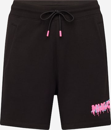 Loosefit Pantalon 'Dapalmi' HUGO Red en noir : devant