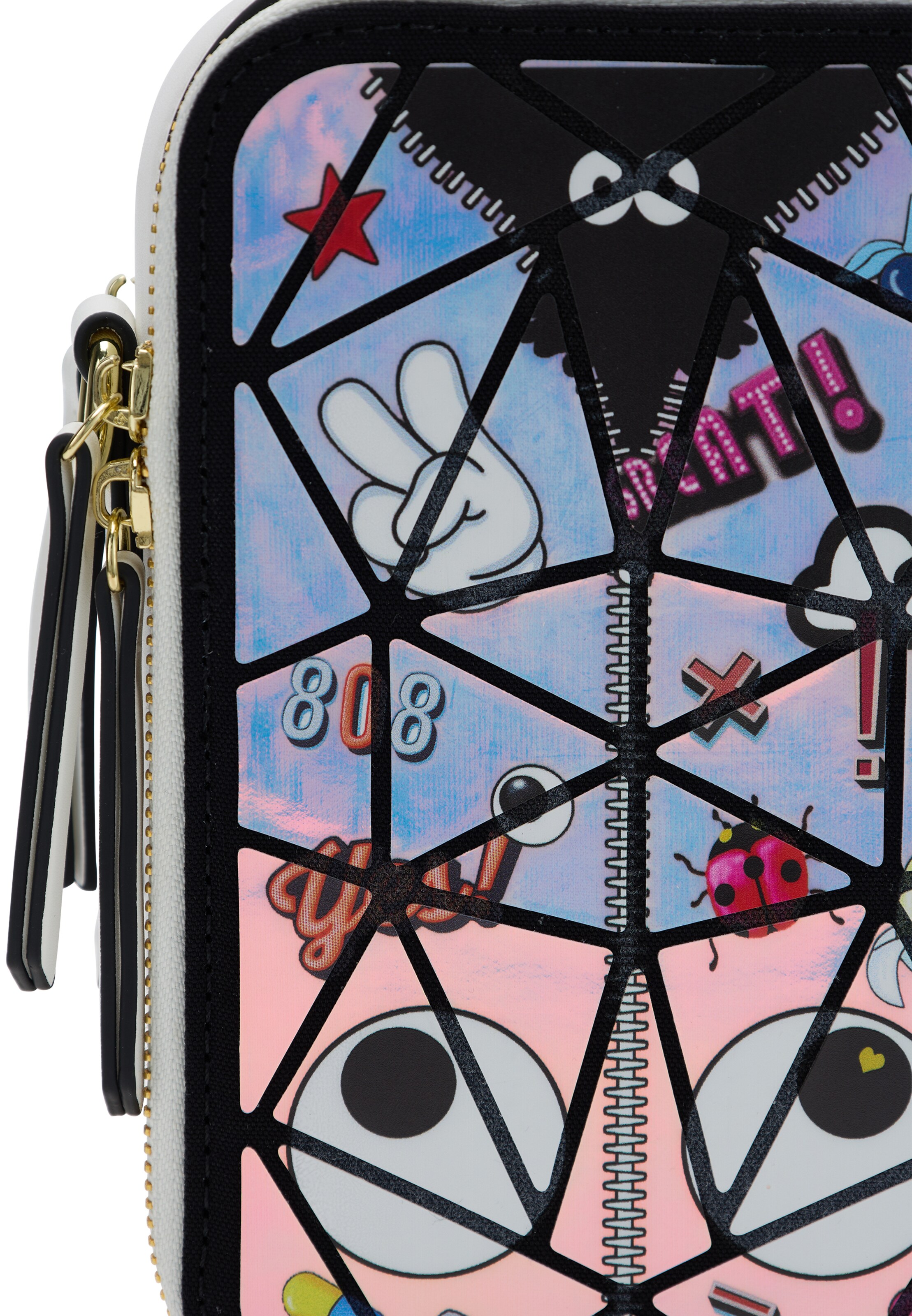 MYMO Umhängetasche 'Pop Eyetheme' in Weiß