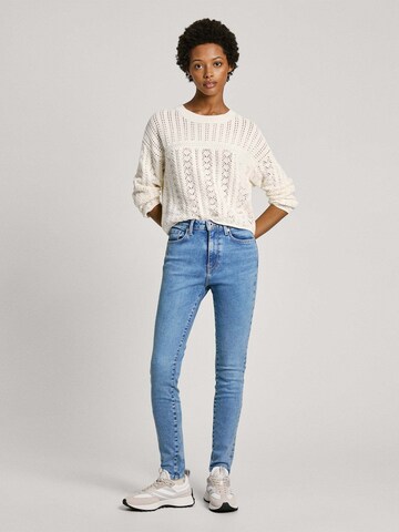 Skinny Jean Pepe Jeans en bleu : devant