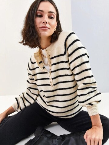 Bianco Lucci Pullover 'Pullover'‌‌‌‌‌‌ in Weiß