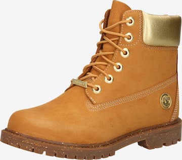 TIMBERLAND حذاء كاحل برباط بلون بني: الأمام