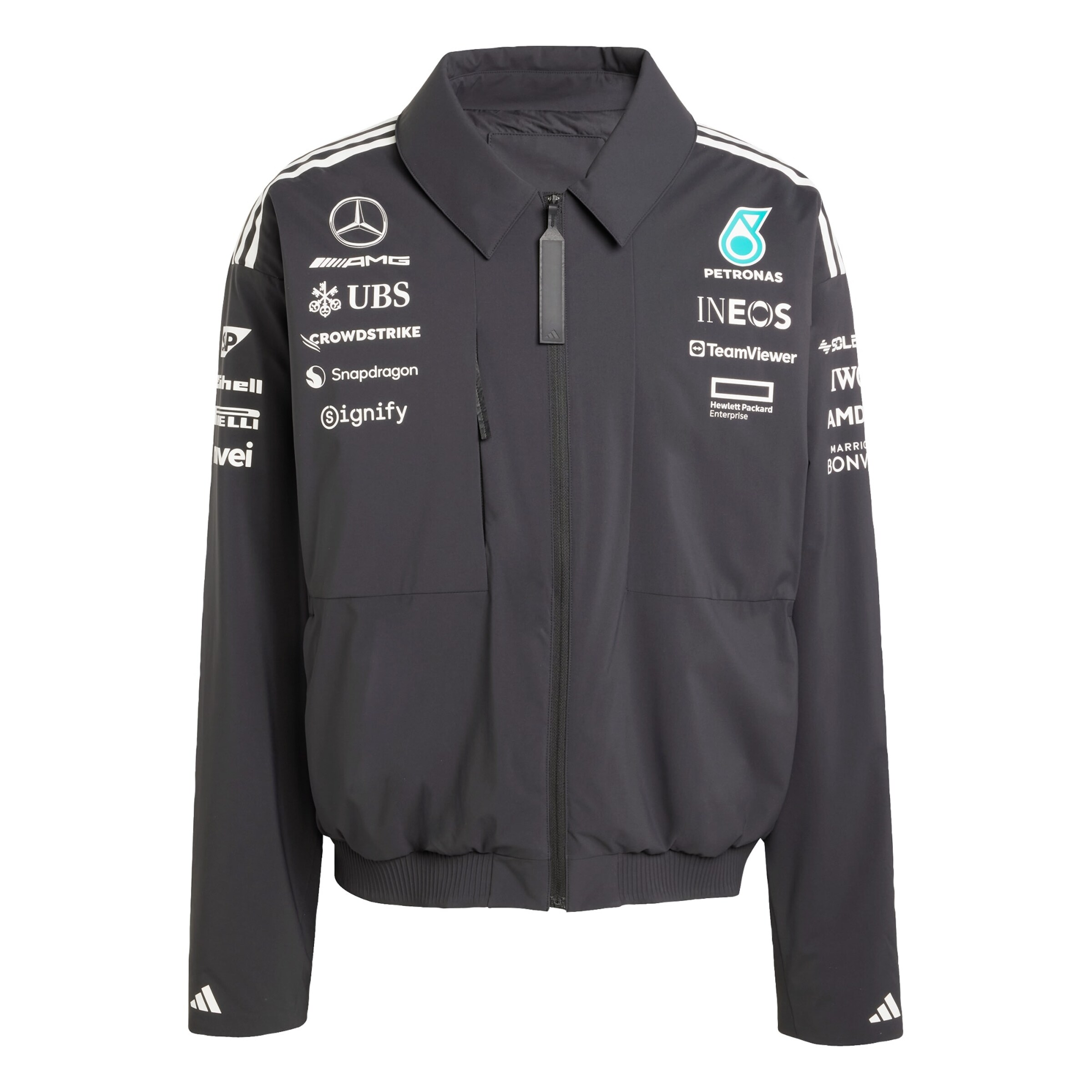 ADIDAS PERFORMANCE Sportjacke 'Mercedes - AMG Petronas Formula One Team' in Schwarz: Vorderseite