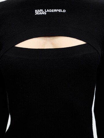 KARL LAGERFELD JEANS Pletena obleka | črna barva