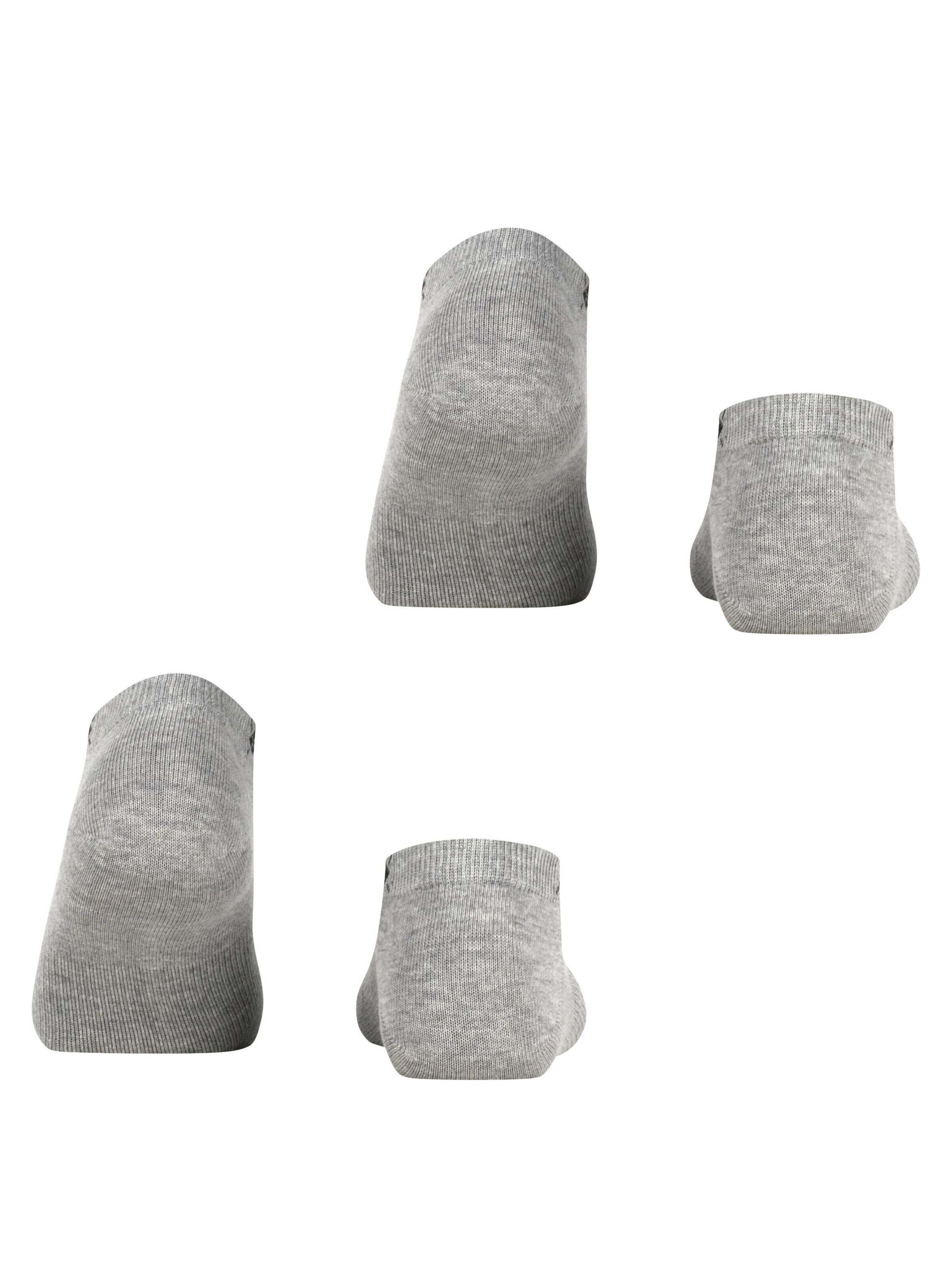 BURLINGTON Ankle Socks 'Everyday 2-Pack' in Grey