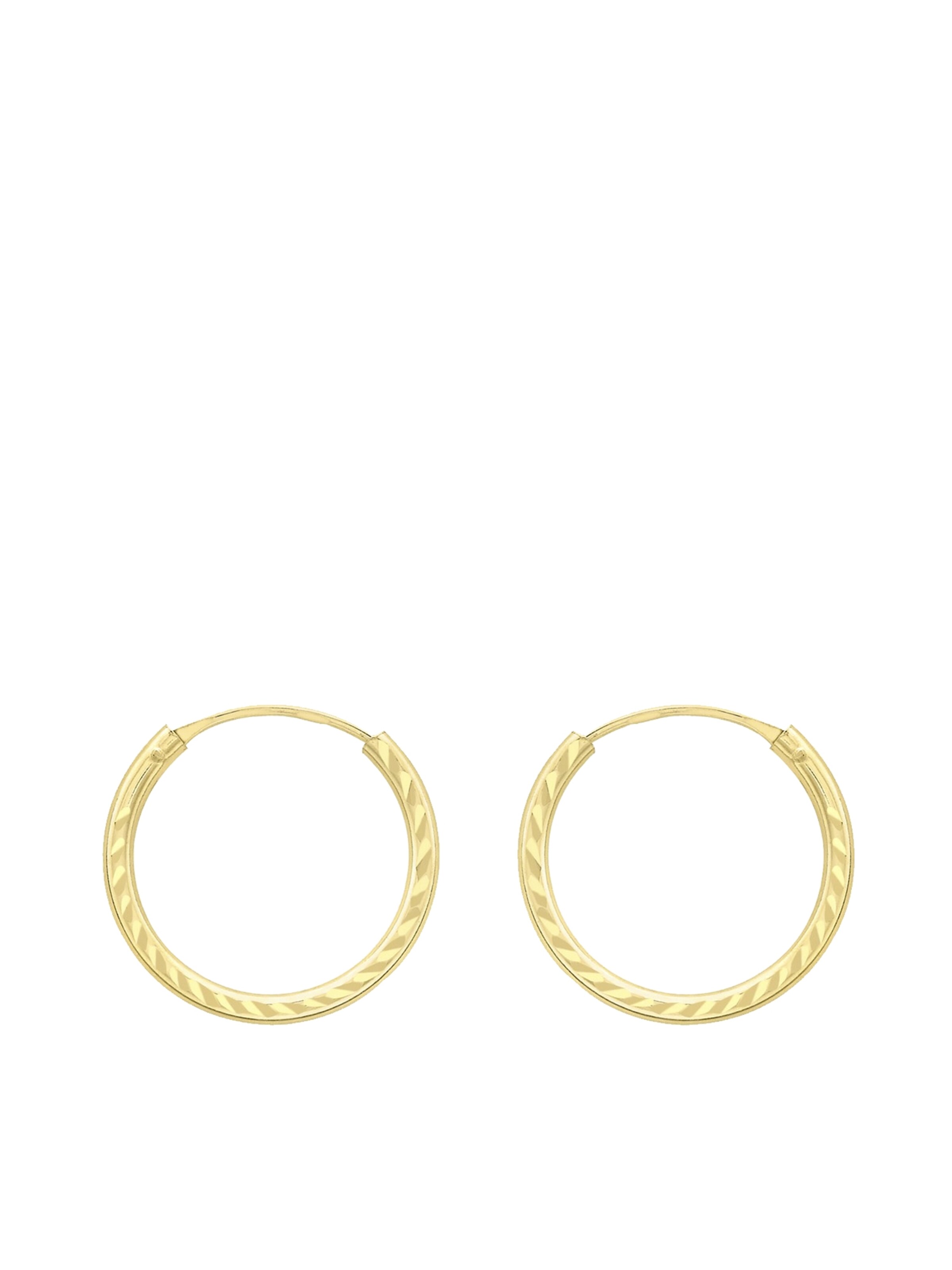 Boucles d'oreilles Lucardi en or : devant