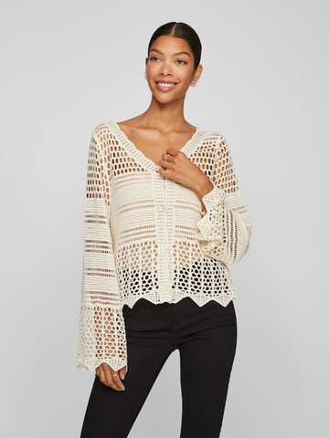 VILA Strickjacke 'VIKUNA' in Beige: Vorderseite
