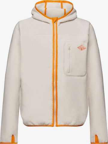 ESPRIT Fleece jas in Wit: voorkant