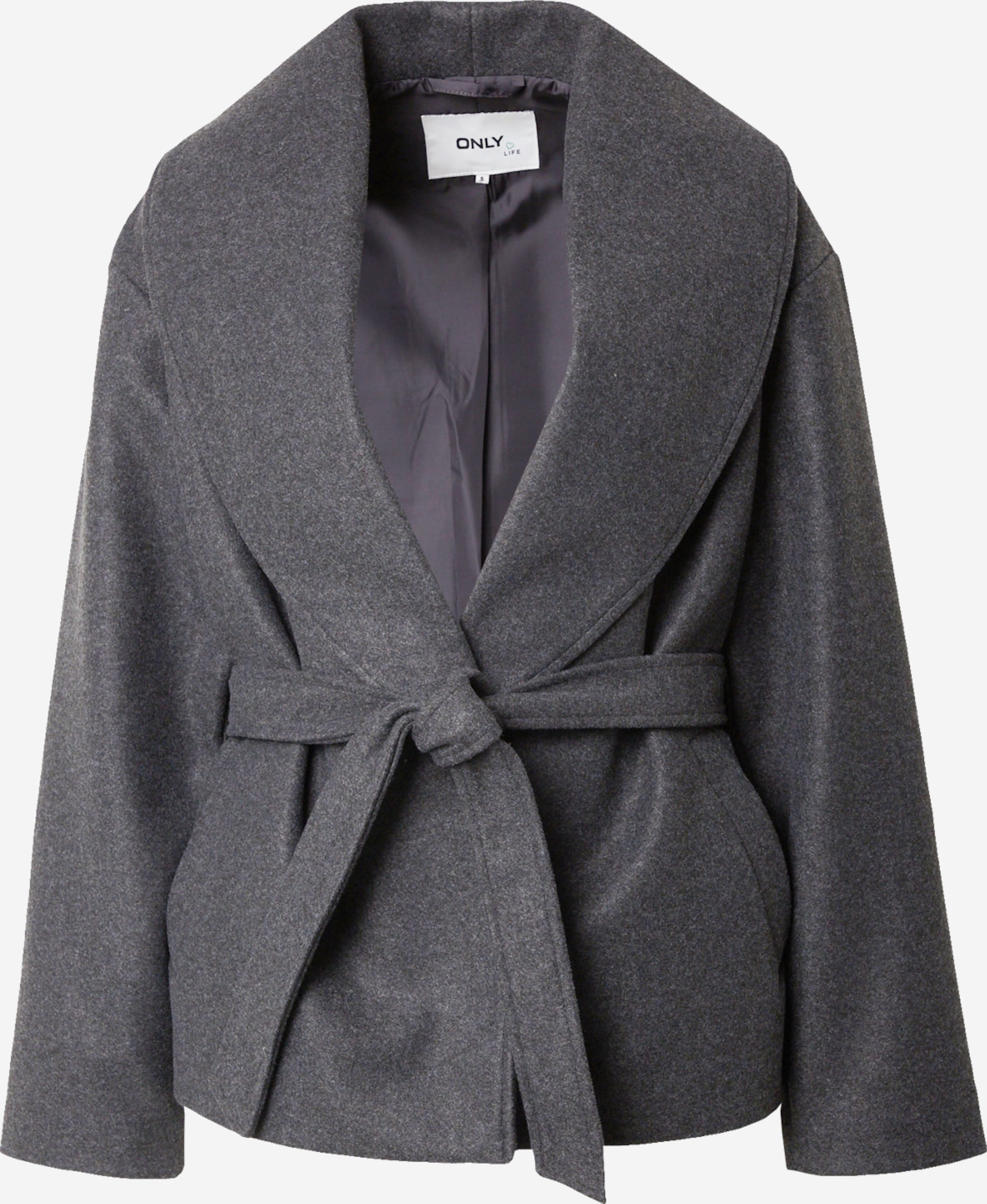 ONLY Between-Seasons Coat 'ONLAugusta' in Mottled Grey ABOUT YOU