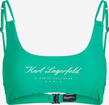 Karl Lagerfeld Bustier Bikinioverdel 'Hotel' i grøn: forside