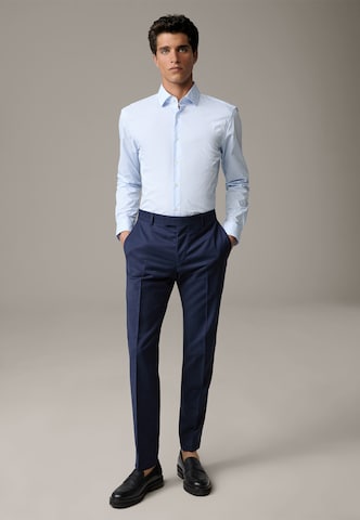 STRELLSON Slim fit Button Up Shirt 'Santos' in Blue