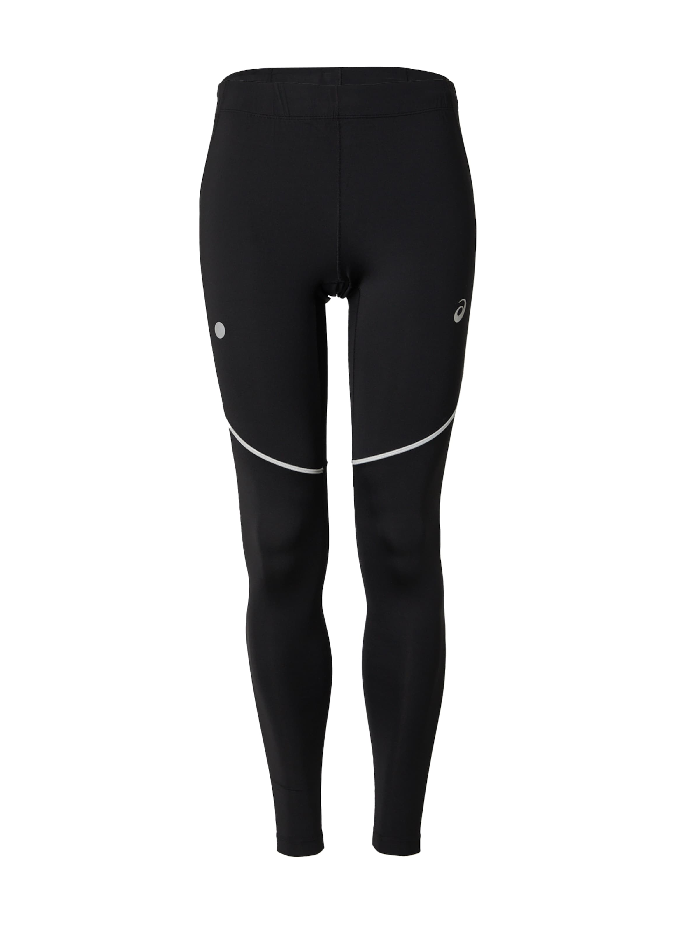 ASICS Skinny Παντελόνι φόρμας 'ROAD LITE-SHOW' σε μαύρο: μπροστά