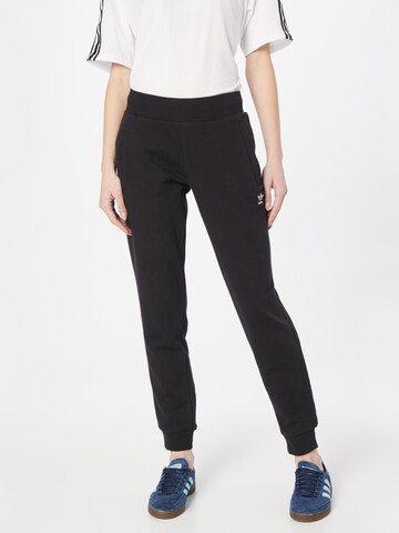 Effilé Pantalon 'Adicolor Essentials' ADIDAS ORIGINALS en noir : devant