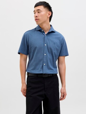 Jack & Jones Premium Slim fit Button Up Shirt 'JPRBLALANCE' in Blue: front