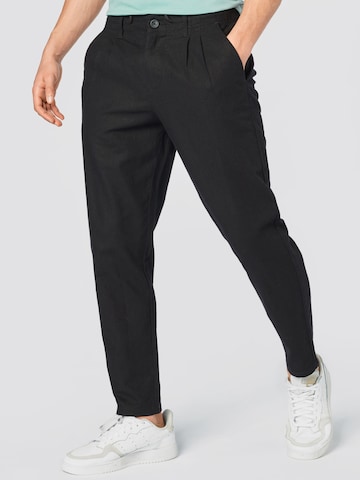 Regular Pantalon à pince 'Leo' Only & Sons en noir : devant