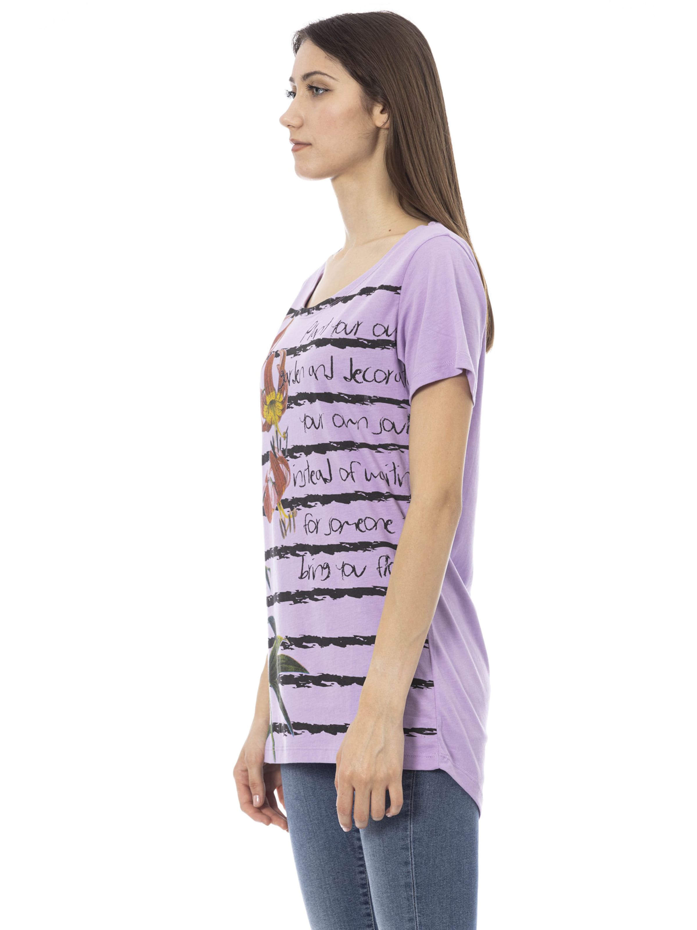 Top 'T-Shirt donna Floralia Trussardi - Misto Cotone Poliestere' di Trussardi in lilla