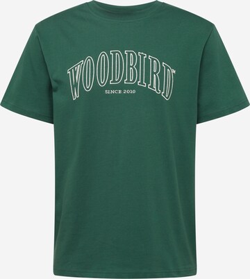 Tricou 'Rics' de la Woodbird pe verde: față