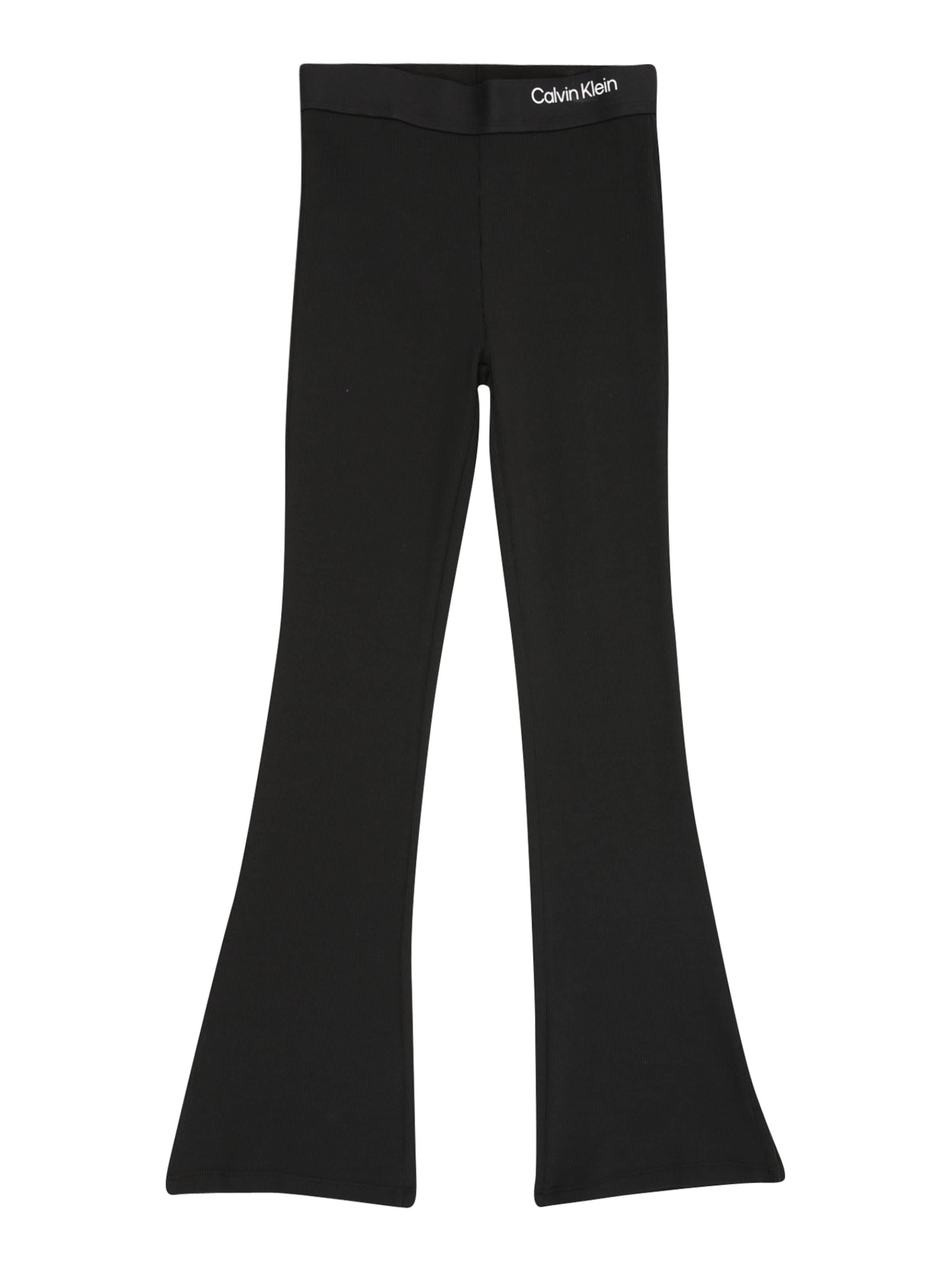 Calvin Klein Jeans Flared Παντελόνι σε μαύρο: μπροστά