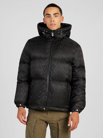GCDS Winter Jacket in Black: front
