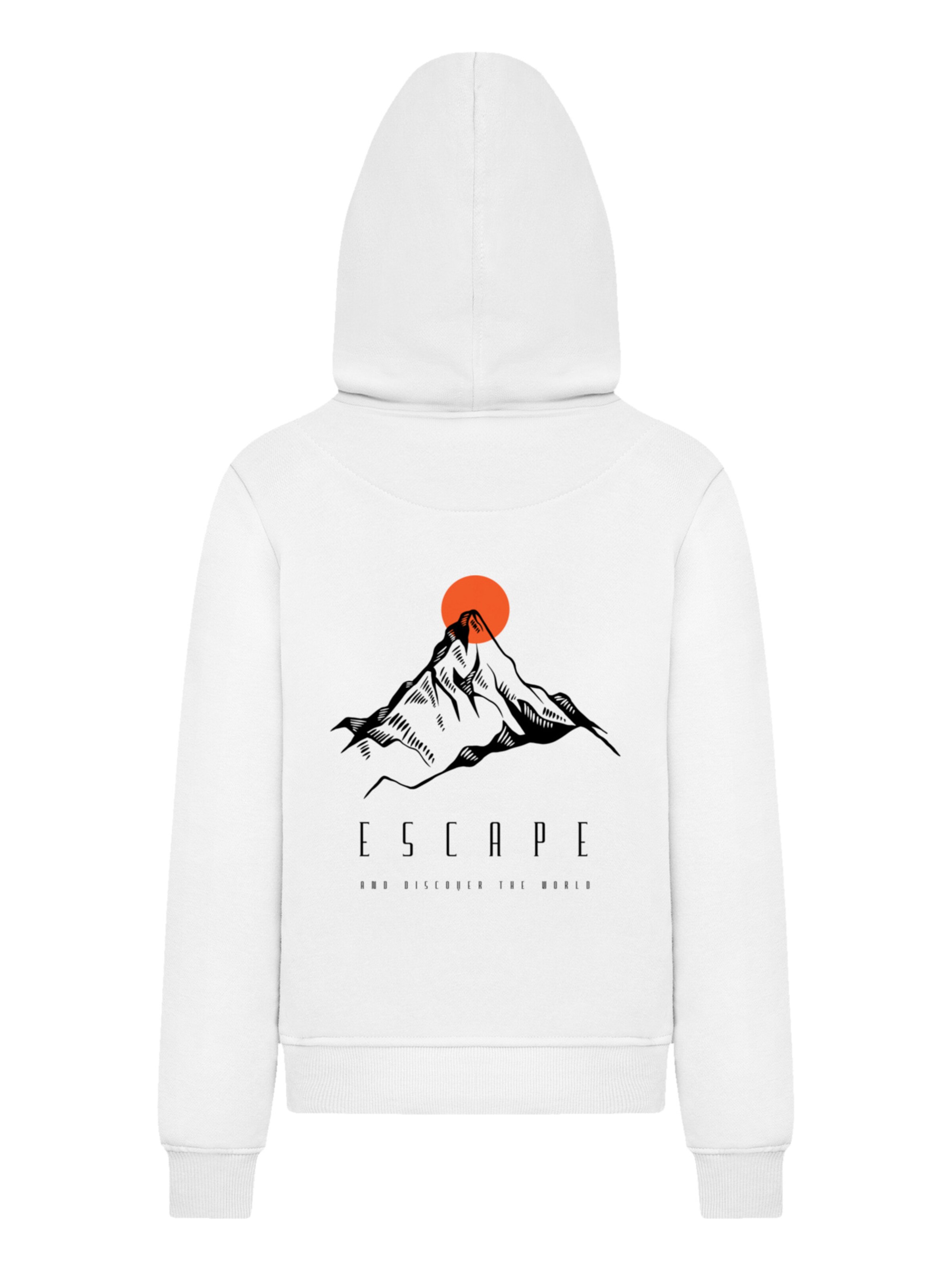 F4NT4STIC Pullover 'Escape Discover the World Mountain' in Weiß: Vorderseite