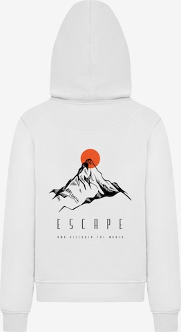 F4NT4STIC Trui 'Escape Discover the World Mountain' in Wit: voorkant