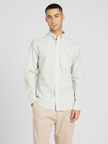 GANT - Regular Fit Camisa clássica em verde: frente