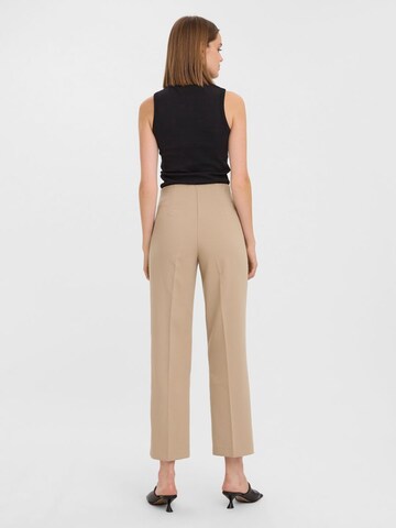 VERO MODA Loosefit Bukser med fals i beige