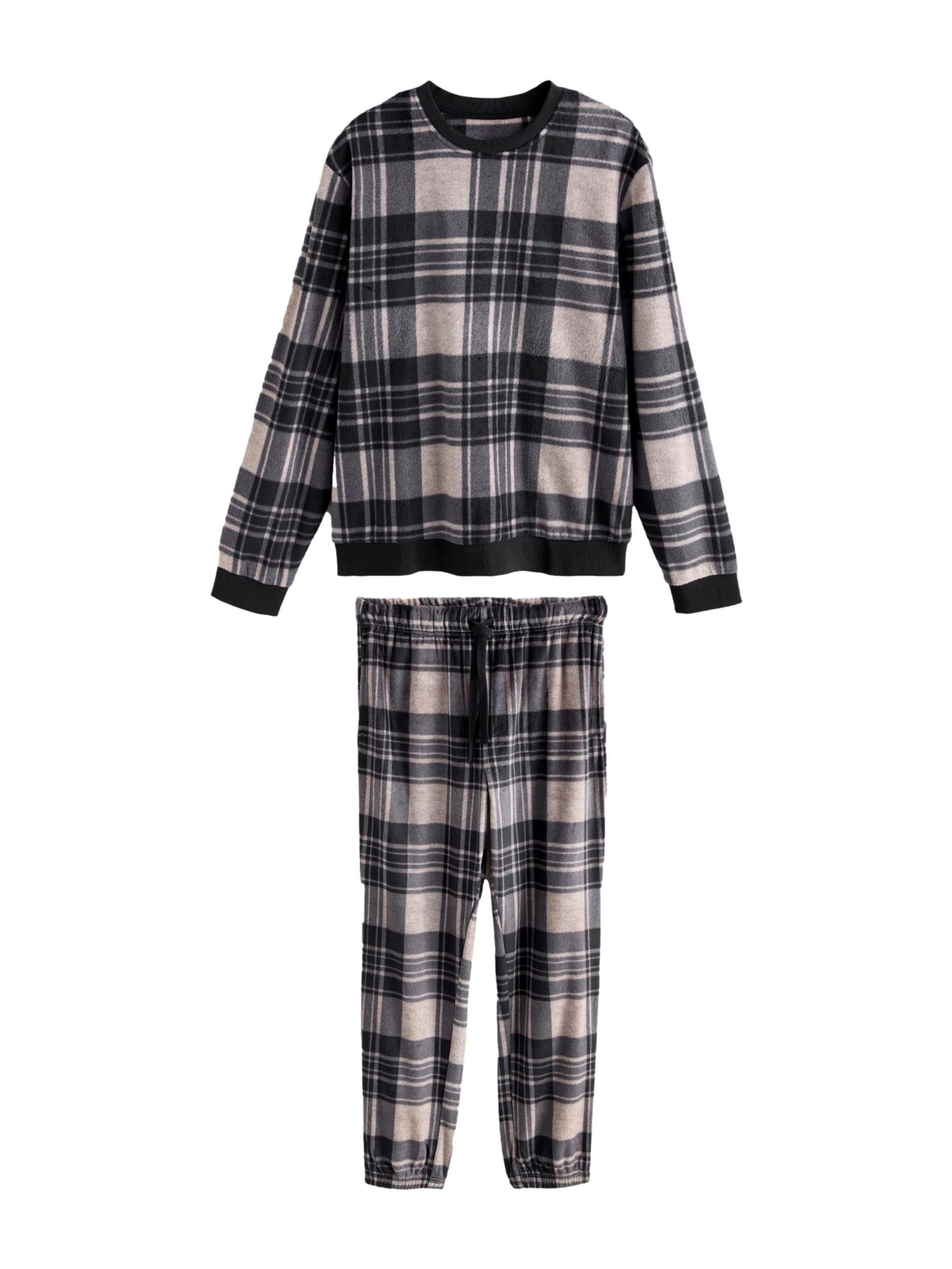 Pijama lungă de la Next pe negru: față