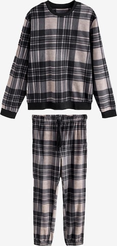 NextDuga pidžama - crna boja: prednji dio