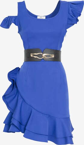 Influencer Dress in Blue: front
