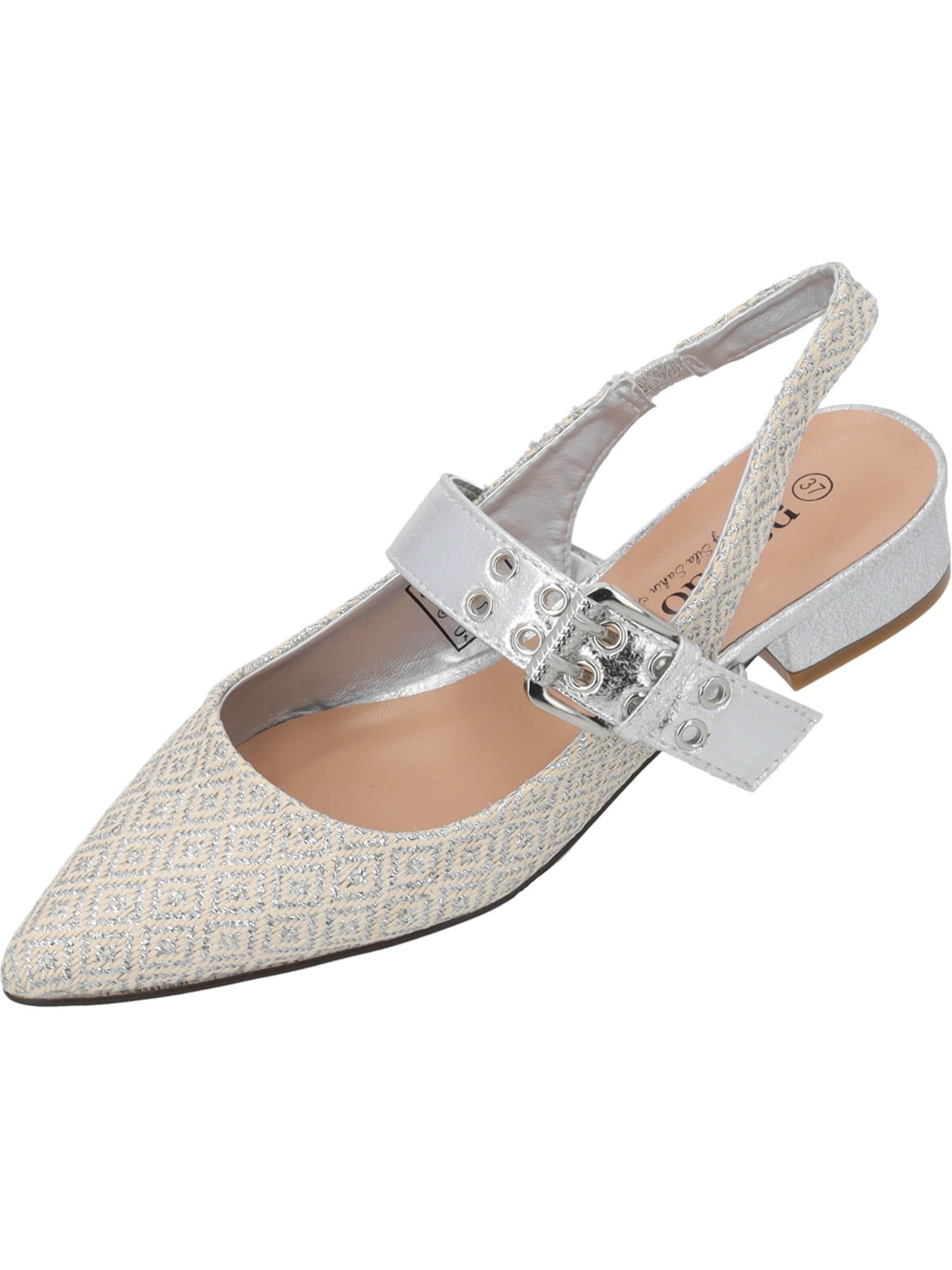 Palado by Sila Sahin Sandale 'Palado Isdris by Sila Sahin'‌‌‌‌‌‌‌‌ in Silber: Vorderseite
