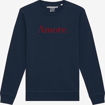 Watapparel Sweatshirt 'Amore' in Blau: Vorderseite