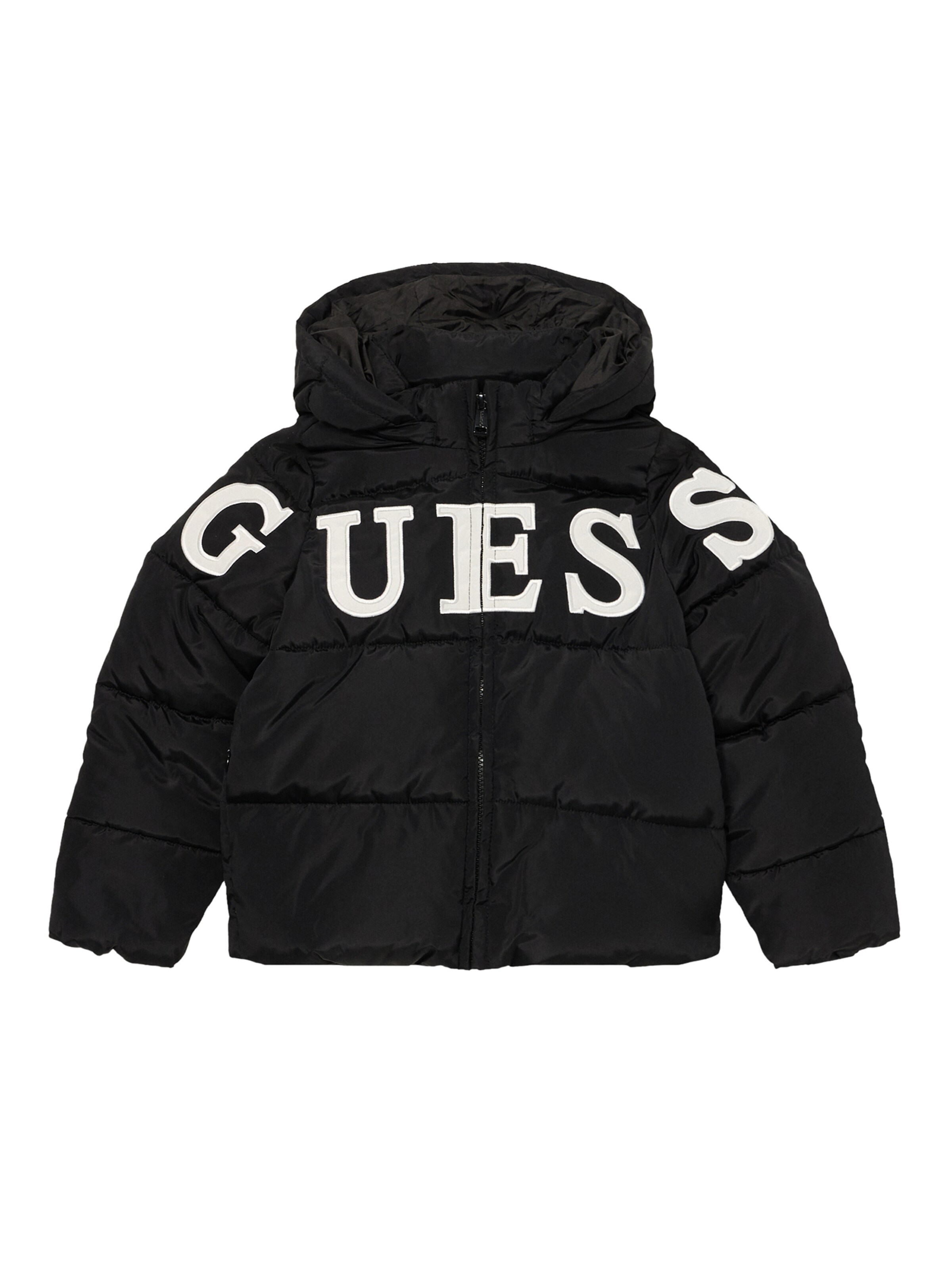 GUESS Winter Jacket in Black: front