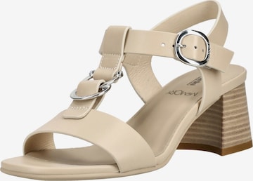 Sandales à lanières Nero Giardini en beige : devant