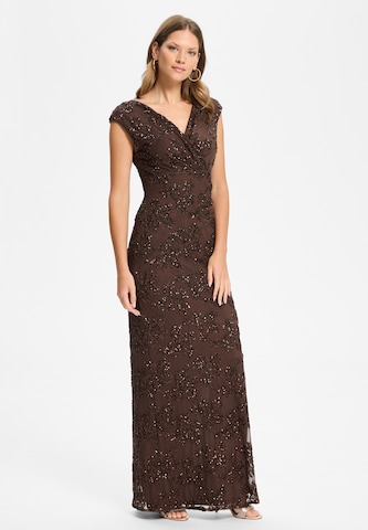 SWING Evening Dress in Brown: front