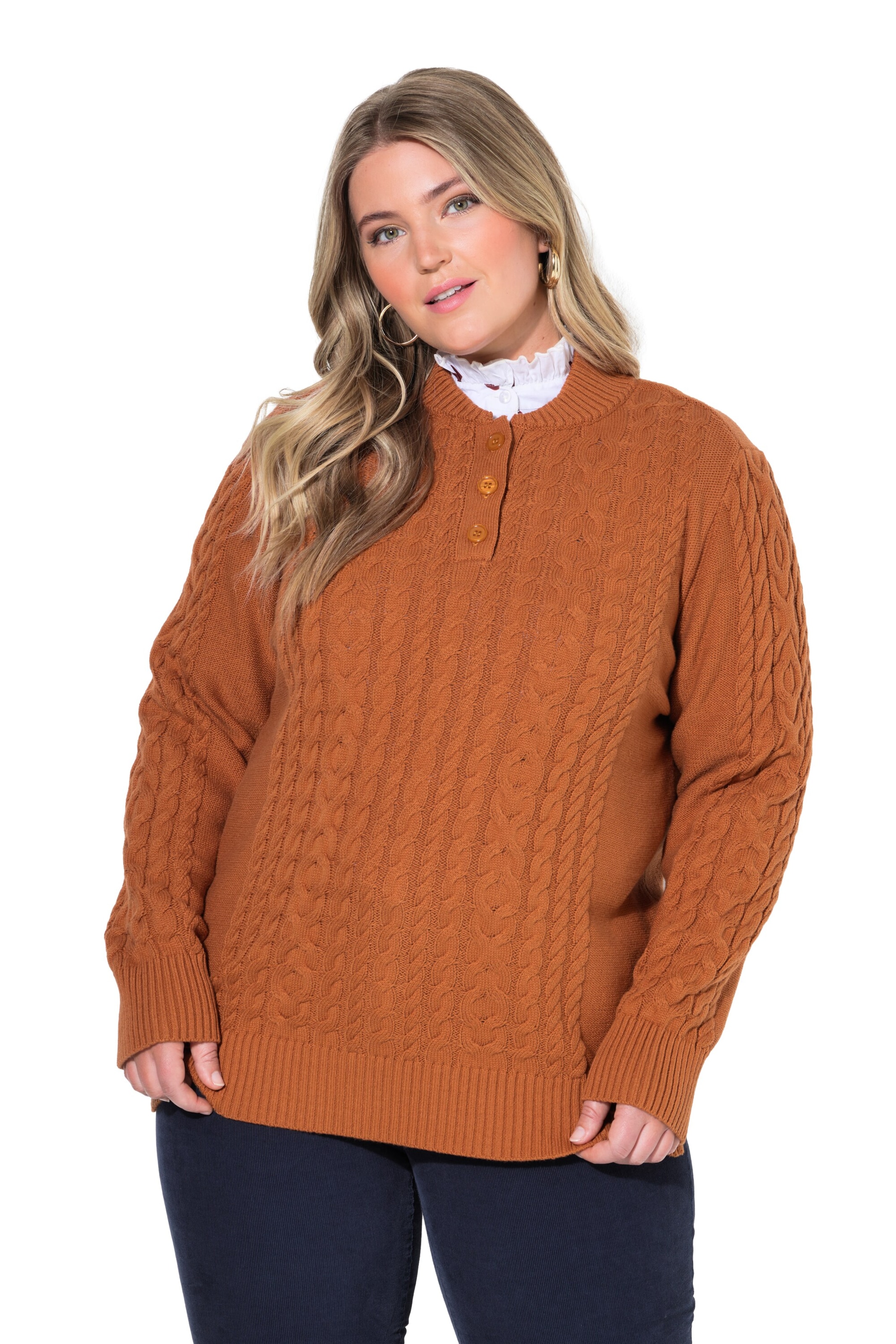 Ulla Popken Pullover in Braun