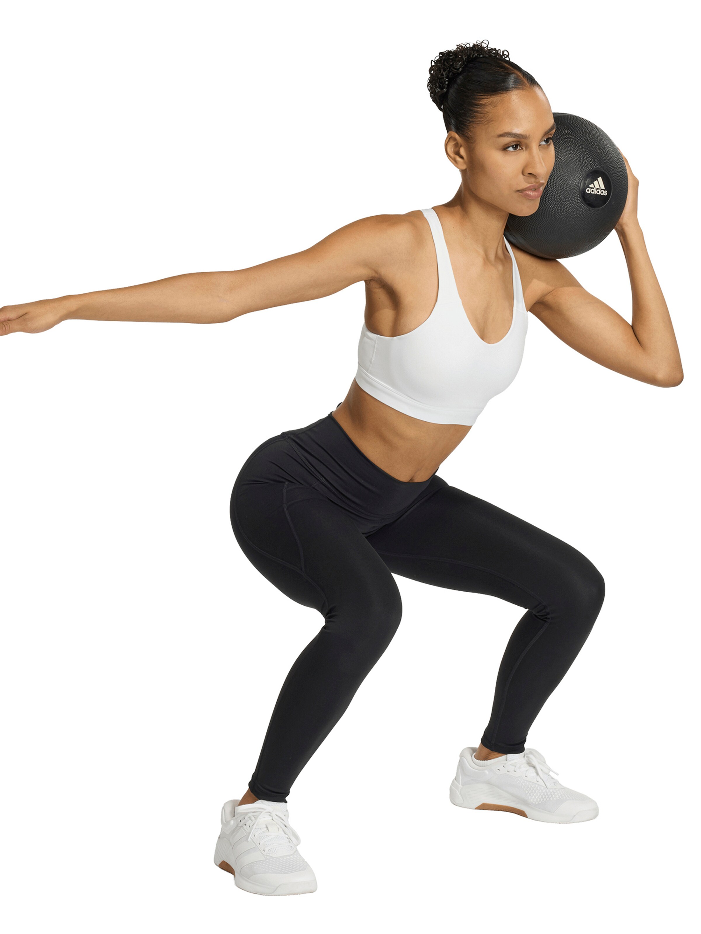 ADIDAS PERFORMANCE Športni top 'OPT ESS HS' | bela barva