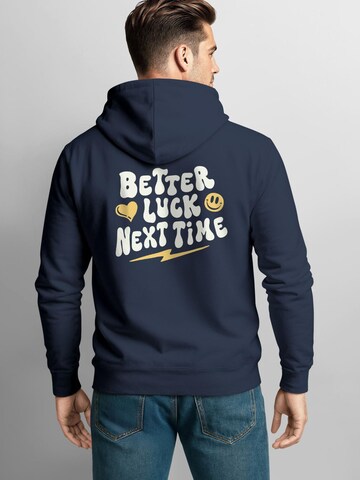 Neverless Sweatshirt 'better luck next time' in Blue