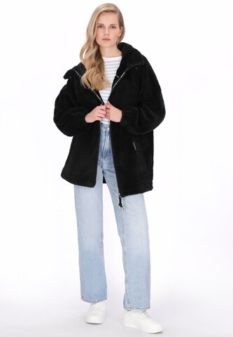 Schmuddelwedda Fleece jas in Zwart