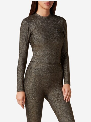 Plein Sport Skinny Leggings 'Glitter' in Gold