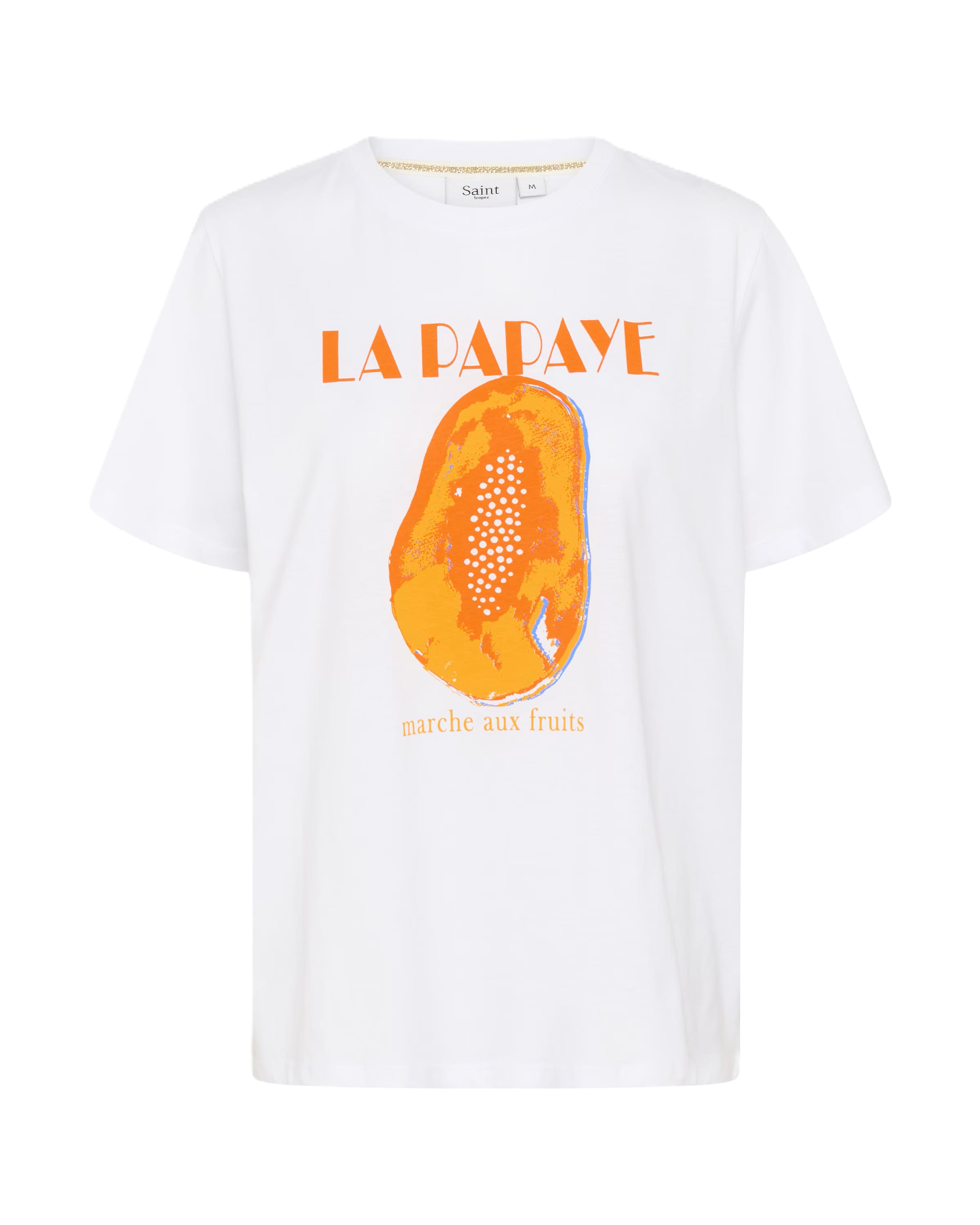 SAINT TROPEZ T-Shirt 'HardaSZ' in Weiß: Vorderseite