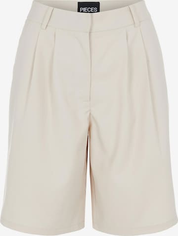 Loosefit Pantalon à pince PIECES en beige : devant