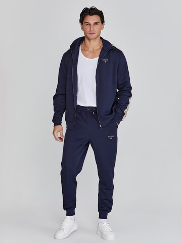 SikSilk Zip-Up Hoodie in Blue