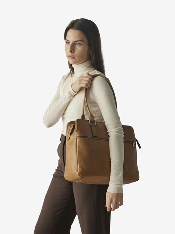 ADAX Handbag 'Gerda' in Brown: front