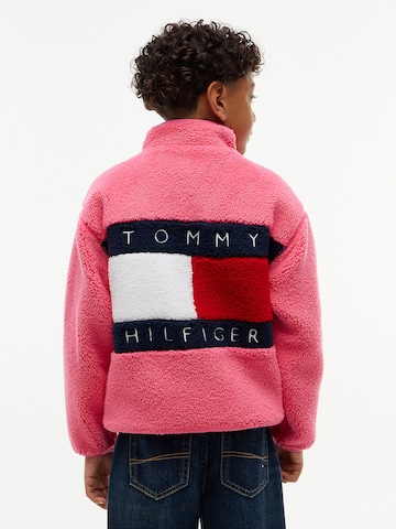 TOMMY HILFIGER Fleece jas in Roze: voorkant