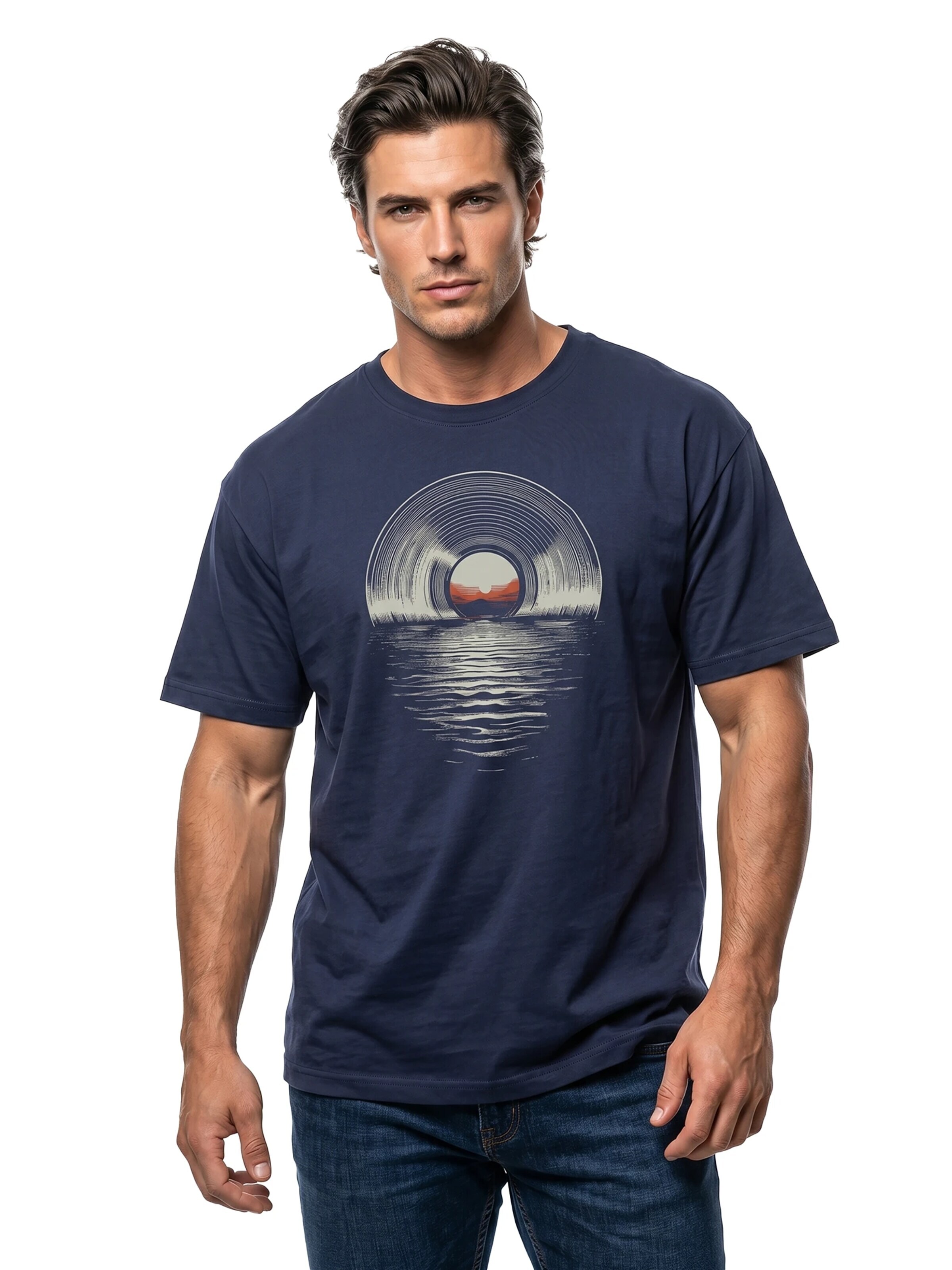 MAKAYA Shirt 'Sea Record' in Blue