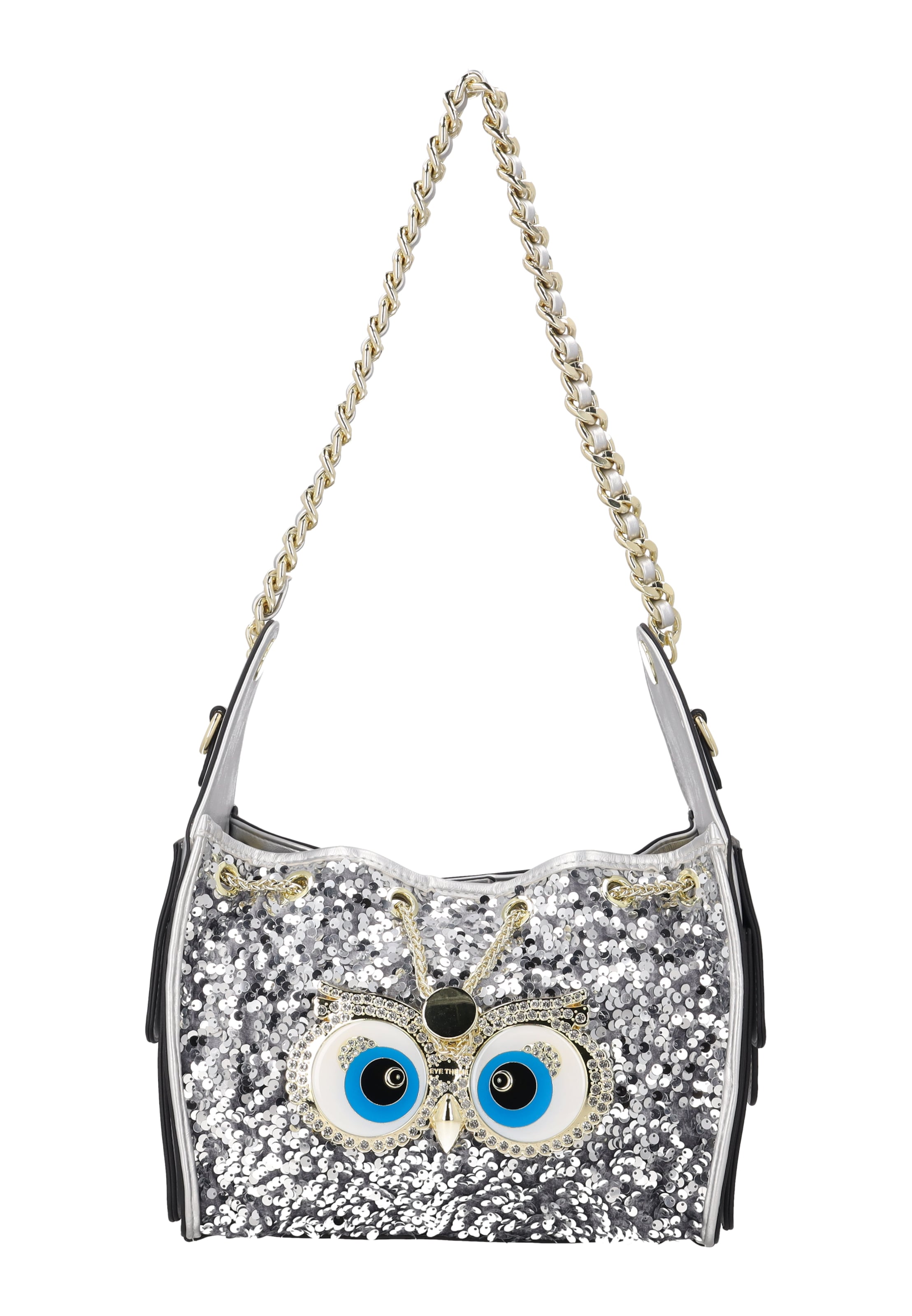 myMo Pop - Bolso de hombro 'Eye Theme' en plata: frente