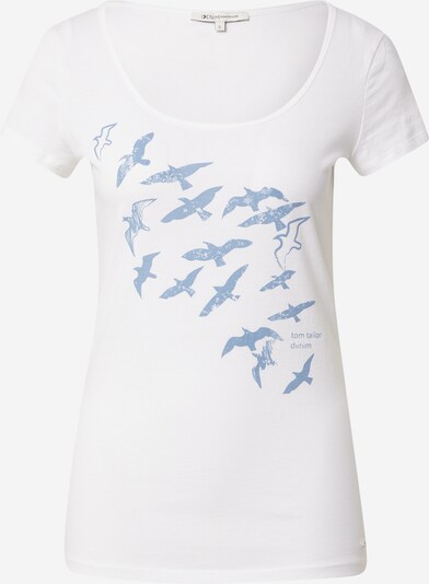TOM TAILOR DENIM T-shirt i himmelsblå / vit, Produktvy