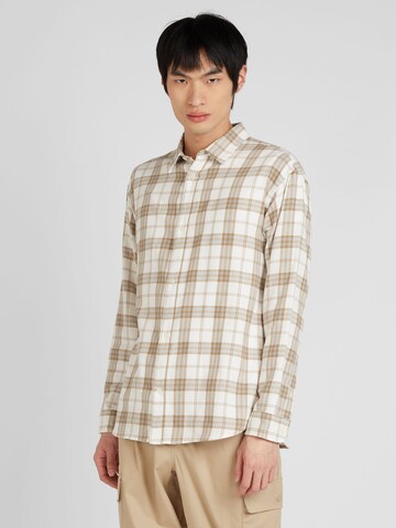 JACK & JONES - Regular Fit Camisa 'JAMES' em branco: frente
