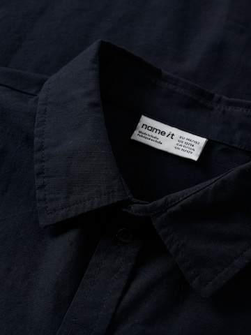 NAME IT Regular Fit Hemd in Blau