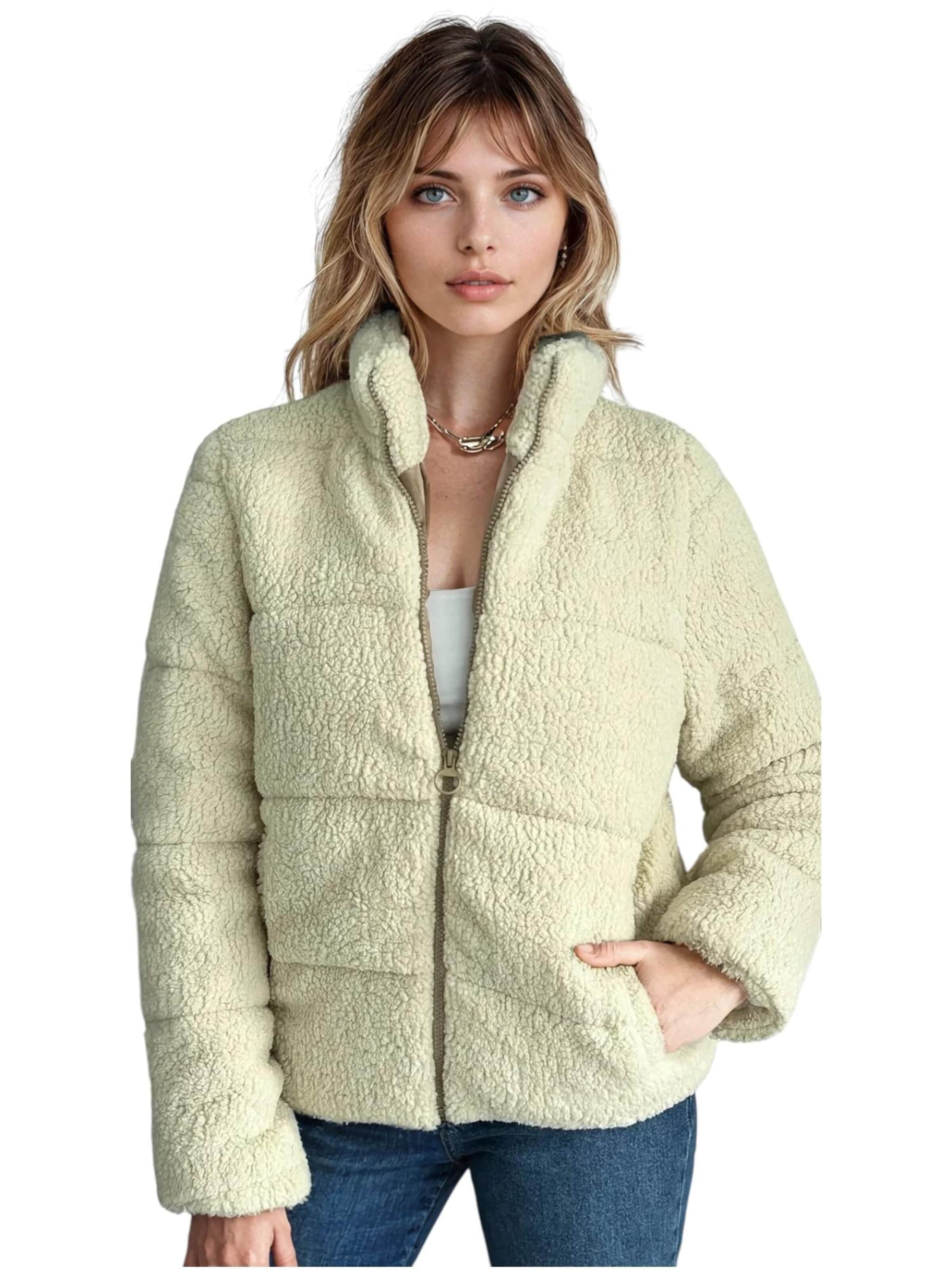 fashionshowcase Winter jacket 'TeddyCharm' in Beige